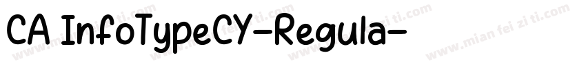 CA InfoTypeCY-Regula字体转换